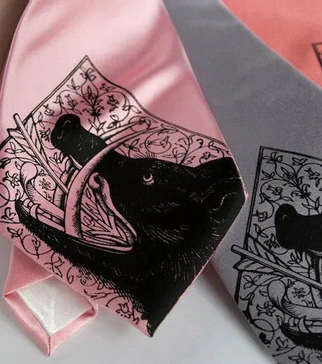 Wild Boar Necktie. "Boar'd To Death" Microfiber Tie. 1