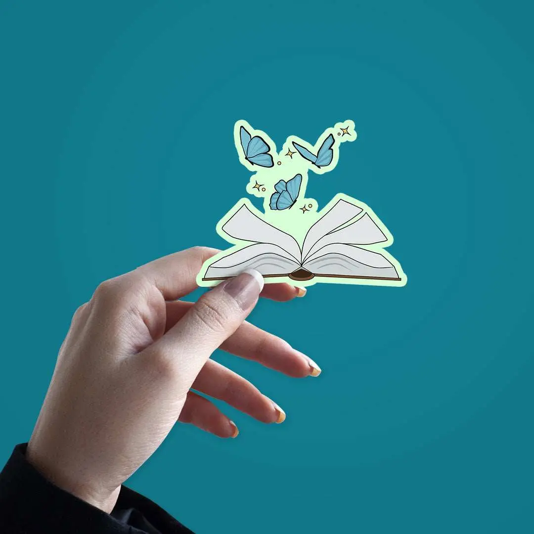 Book And Butterfly Sticker 2
