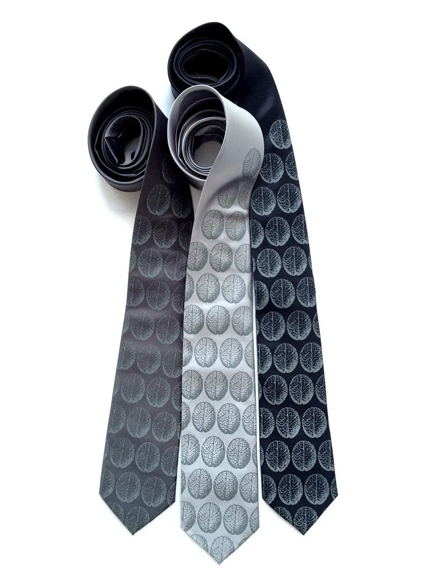 Brain Dot Necktie. Anatomical Brain Tie. 2