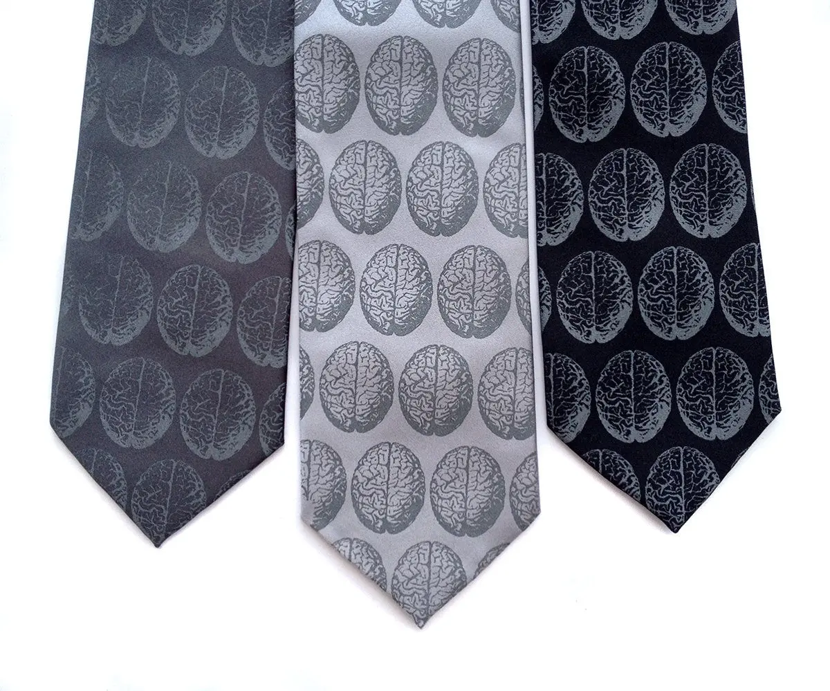 Brain Dot Necktie. Anatomical Brain Tie. 1