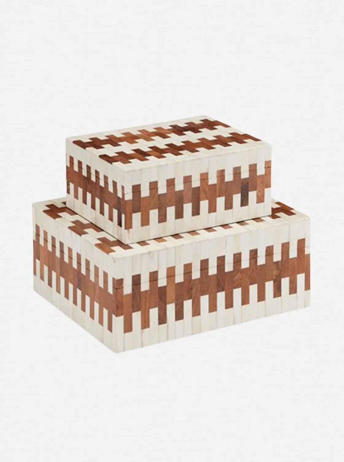 Brick Pattern Boxes | Set Of 2 1