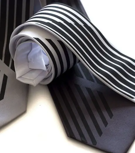 Broken Stripe Silk Necktie 2