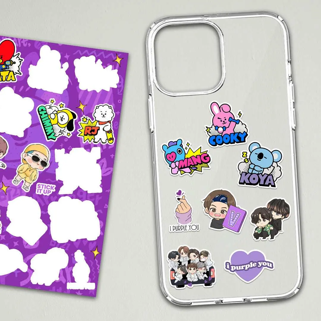 Bts Mini Stickers Sheet 2