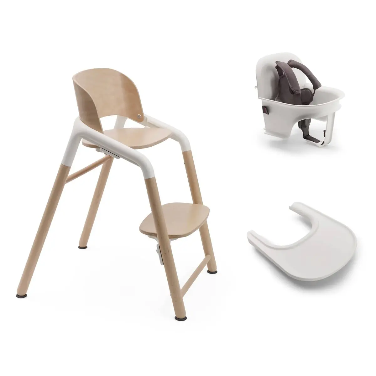 Bugaboo Giraffe Complete High Chair Bundle - Wood White 1