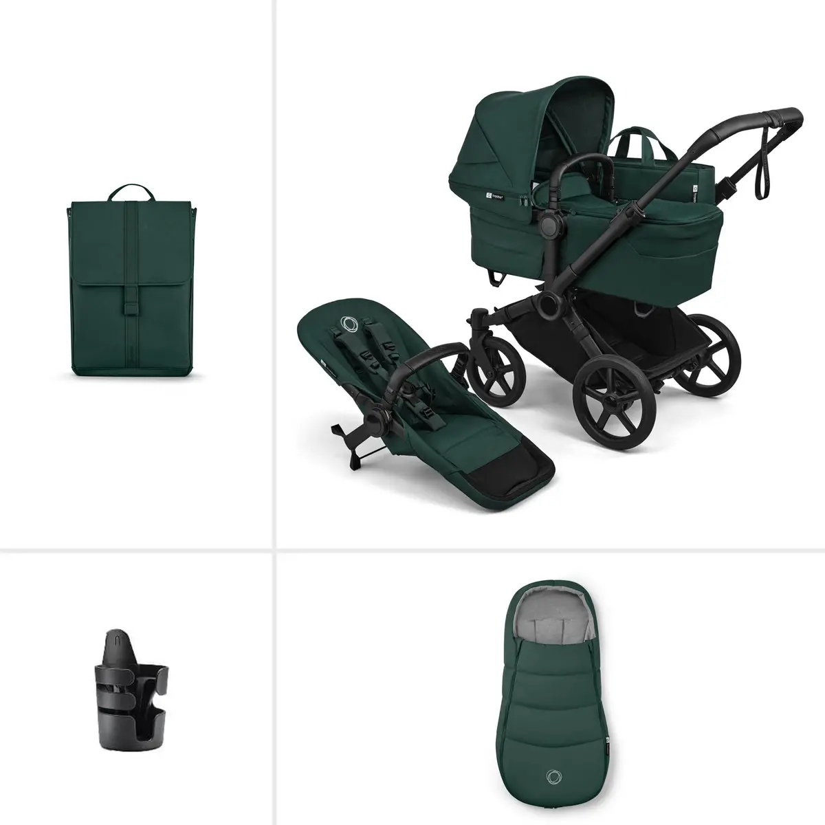 Bugaboo Donkey 6 Single Essential Bundle - Fern Green 1