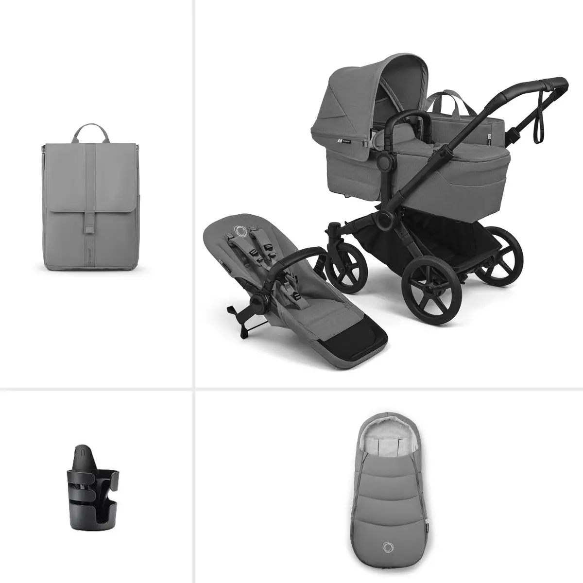Bugaboo Donkey 6 Single Essential Bundle - Moon Grey 1