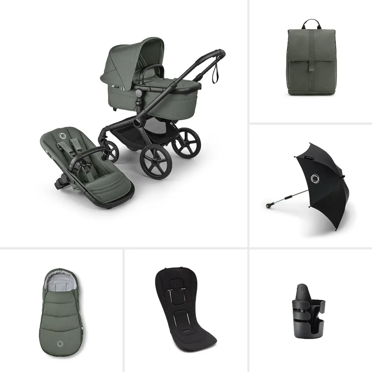 Bugaboo Fox 5 Renew Essential Bundle - Forest Green 1