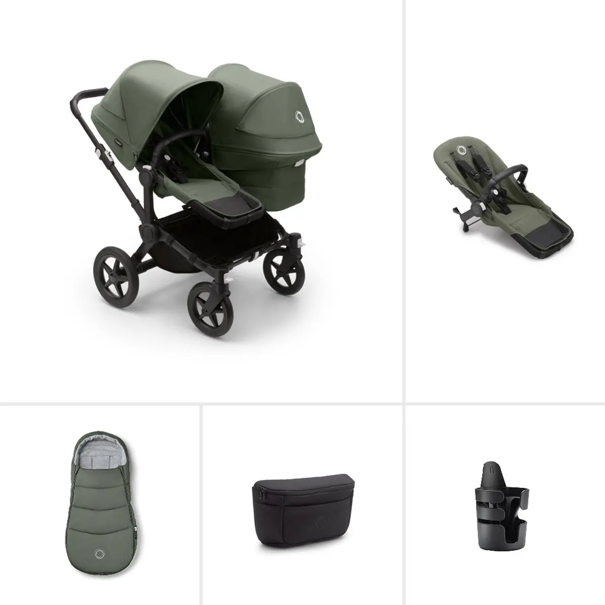 Bugaboo Donkey 5 Duo Essential Bundle - Forest Green 1