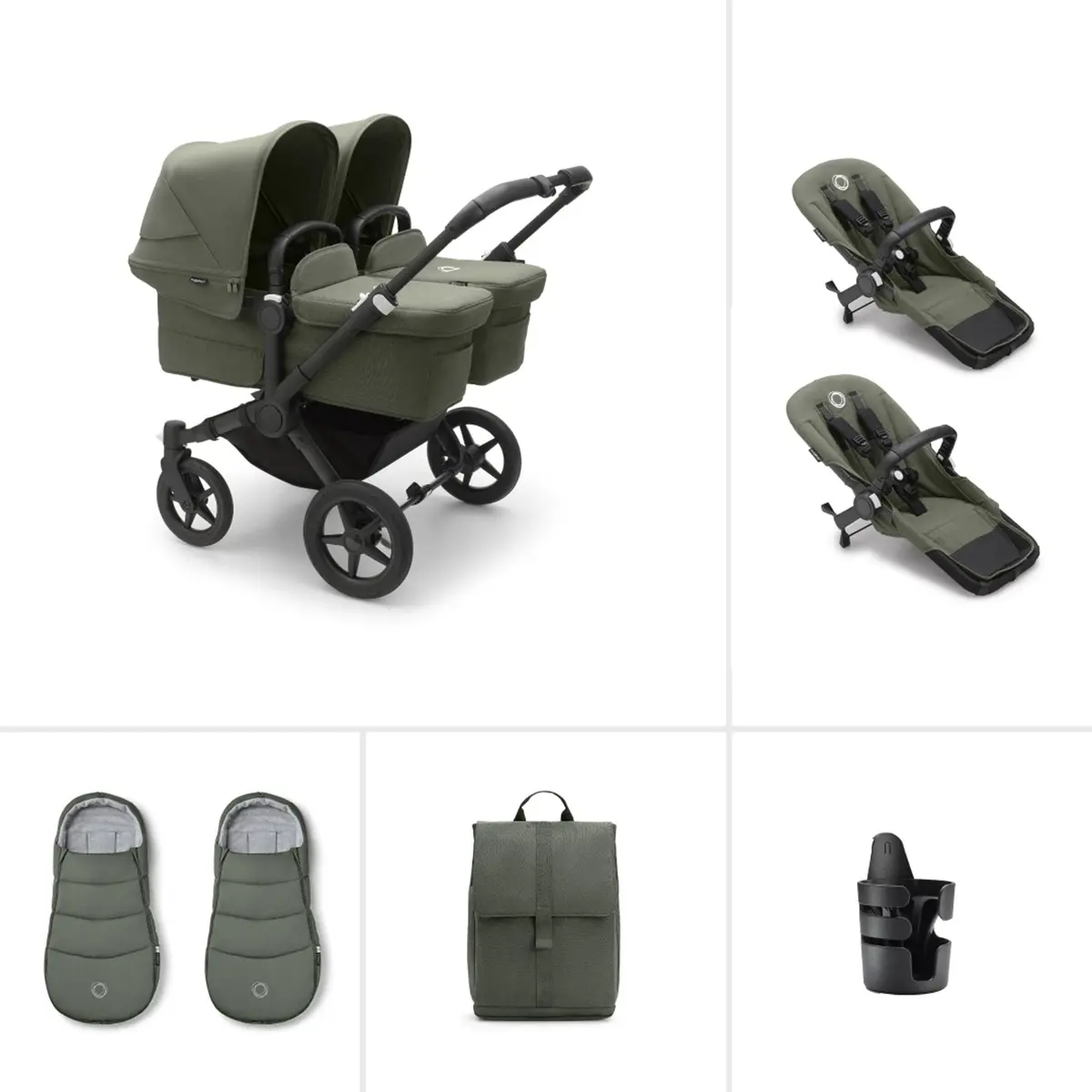 Bugaboo Donkey 5 Twin Essential Bundle - Forest Green 1
