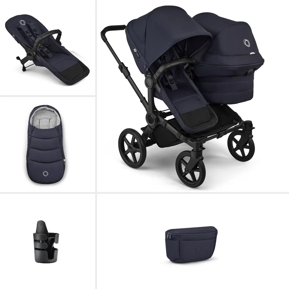 Bugaboo Donkey 6 Double Essential Bundle - Deep Indigo 1