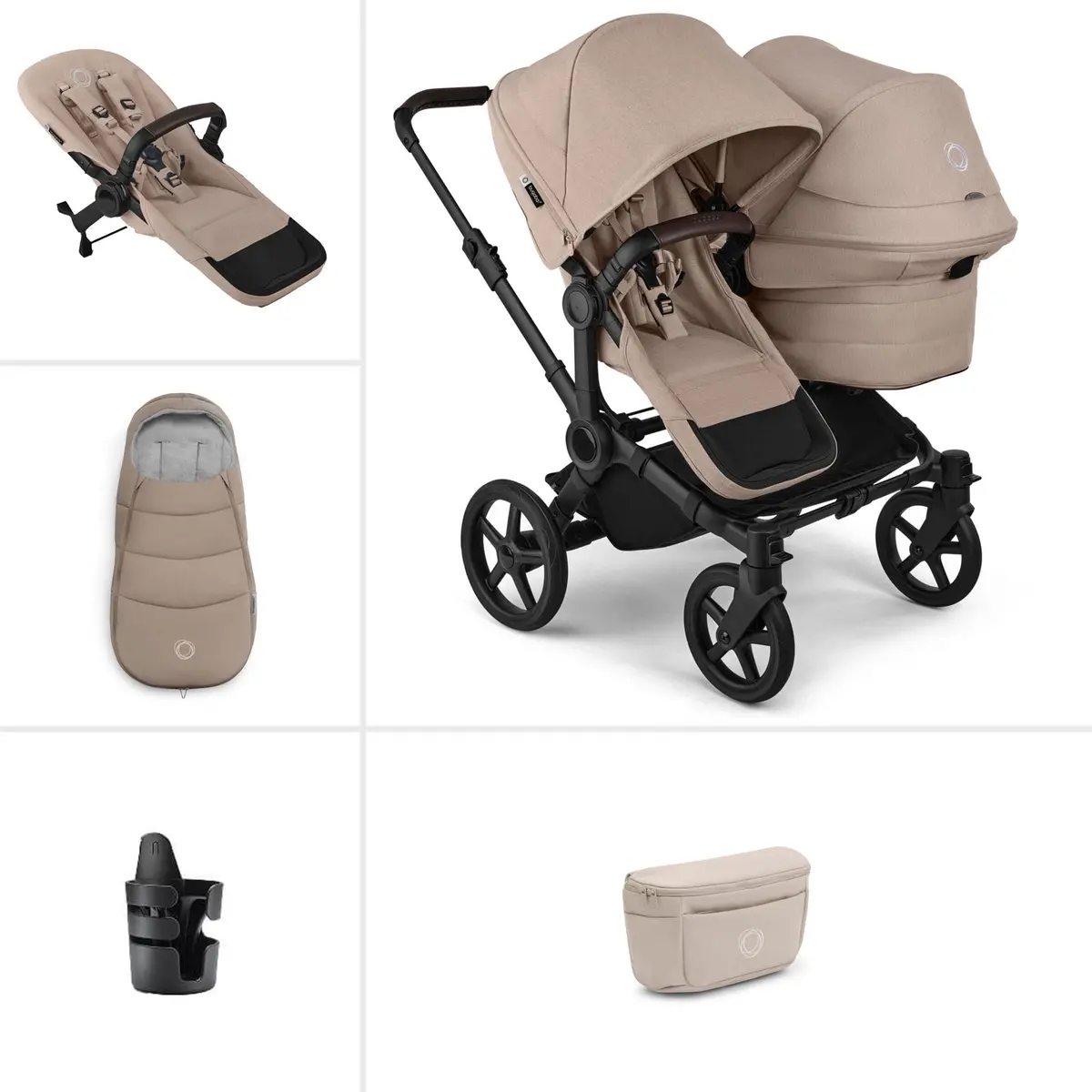 Bugaboo Donkey 6 Double Essential Bundle - Desert Taupe 1