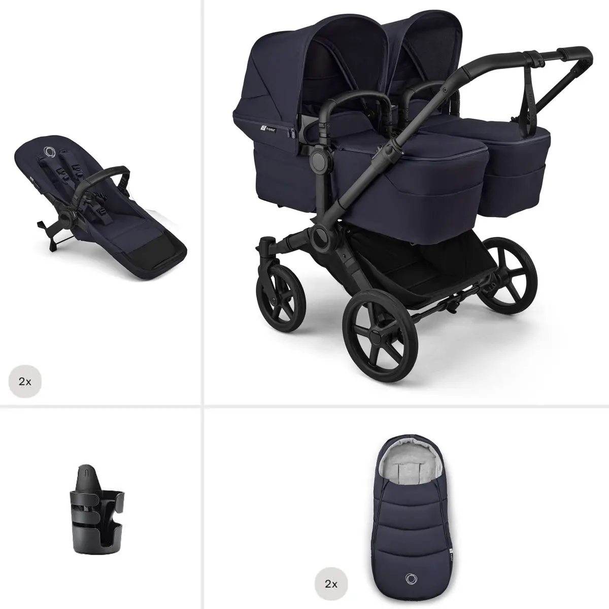 Bugaboo Donkey 6 Twin Essential Bundle - Deep Indigo 1