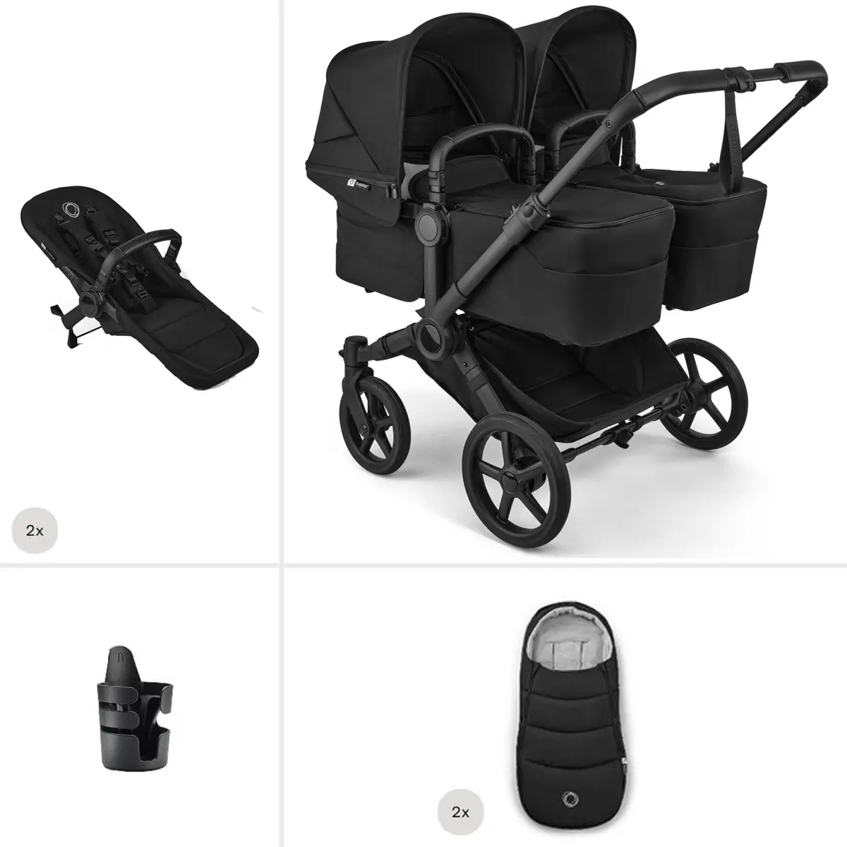 Bugaboo Donkey 6 Twin Essential Bundle - Heritage Black 1