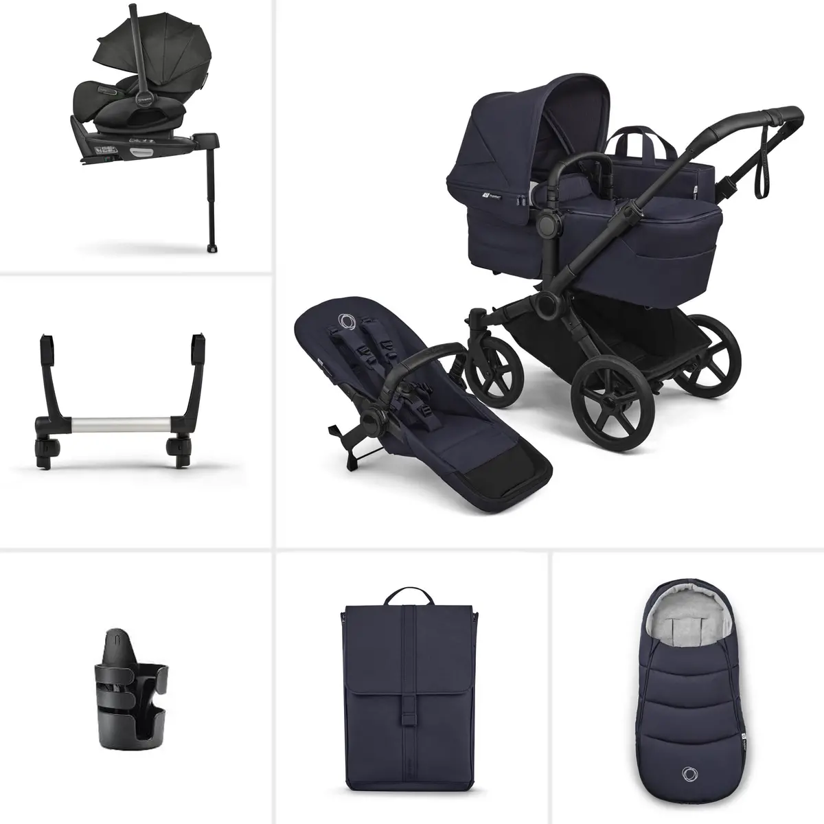 Bugaboo Donkey 6 Single Ultimate Newborn Bundle - Deep Indigo 1