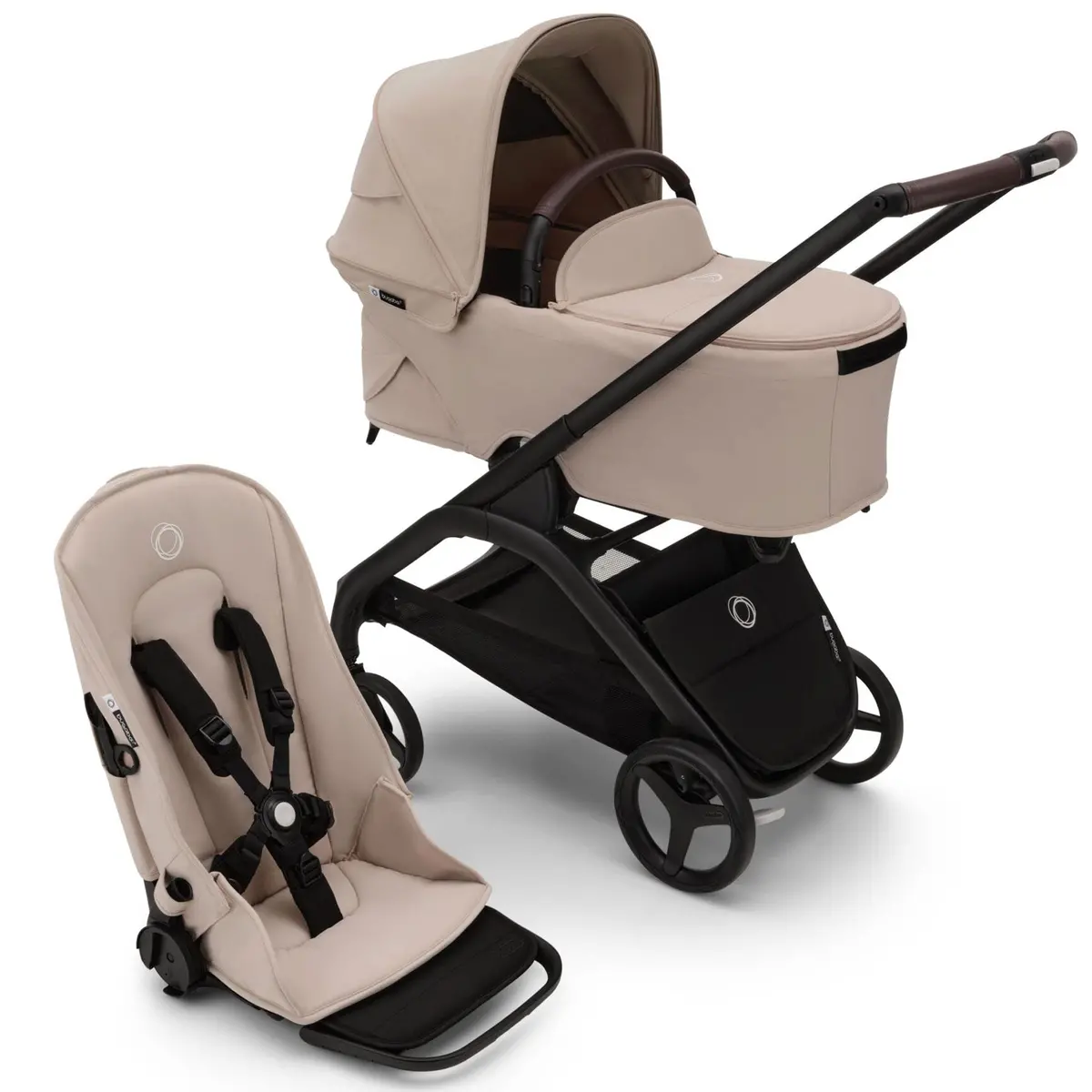 Bugaboo Dragonfly Pebble 360 Pro V2 Travel System - Black/Desert Taupe 2