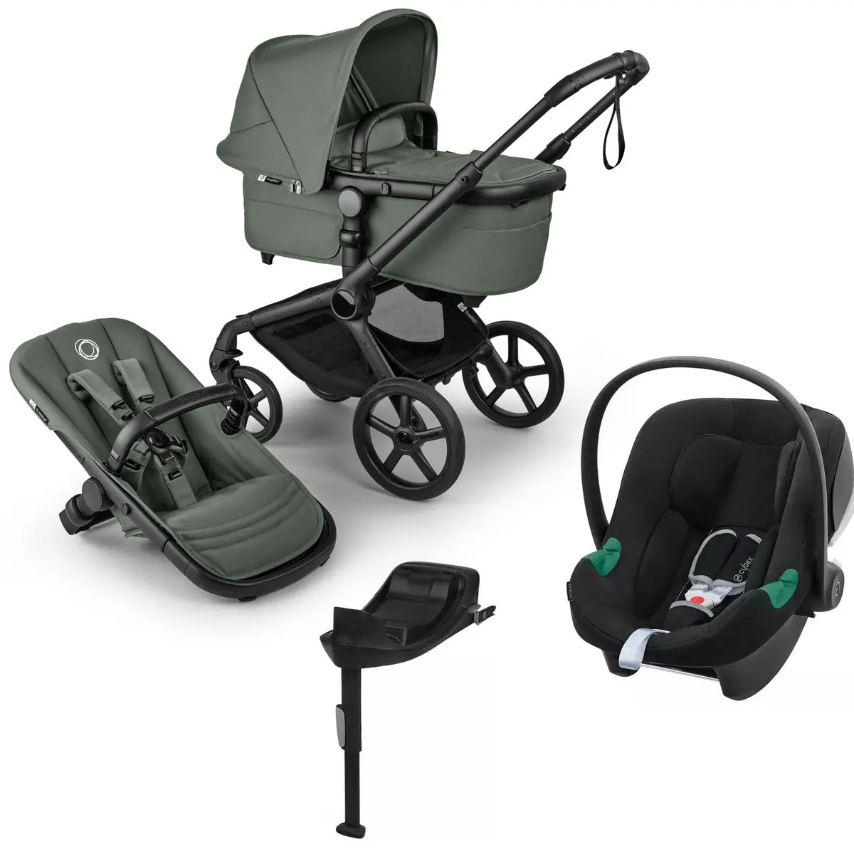 Bugaboo Fox 5 Renew Cybex Travel System - Forest Green 1