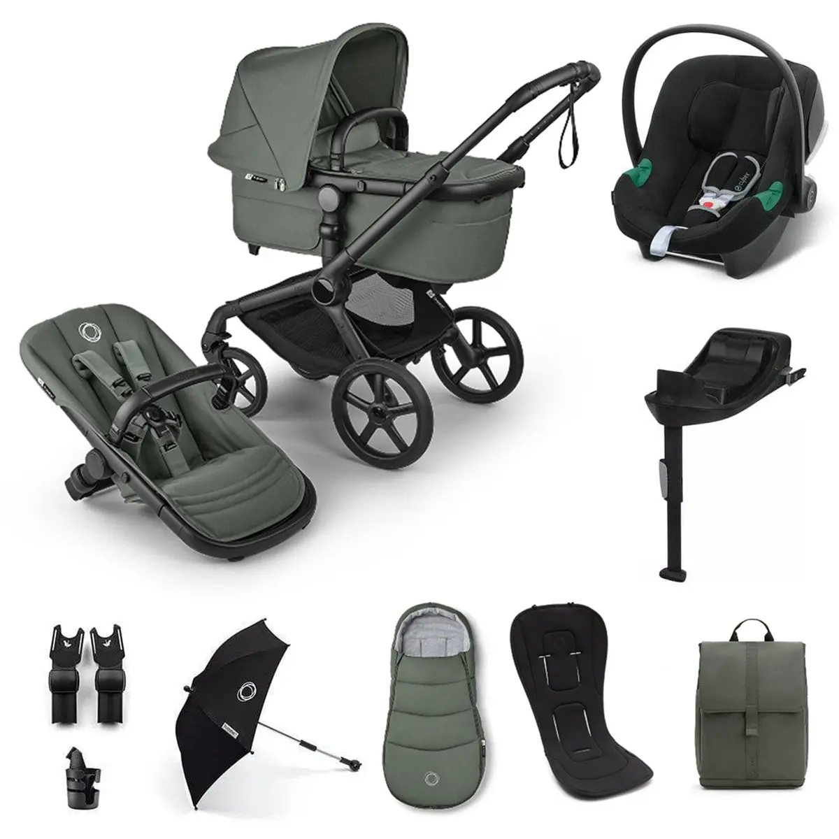 Bugaboo Fox 5 Renew Ultimate Cybex Bundle - Forest Green 1