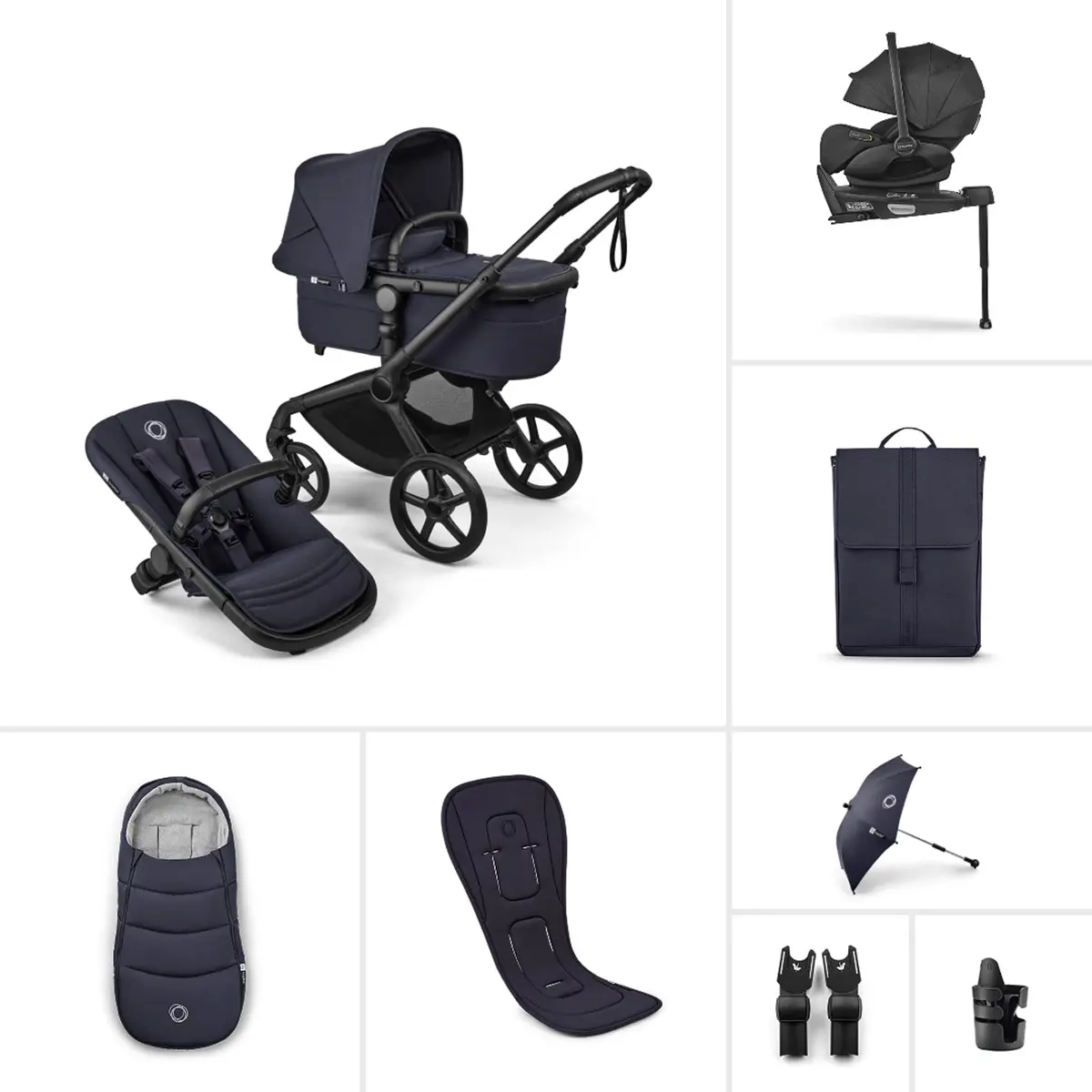 Bugaboo Fox 5 Renew Ultimate Newborn Bundle - Deep Indigo 1