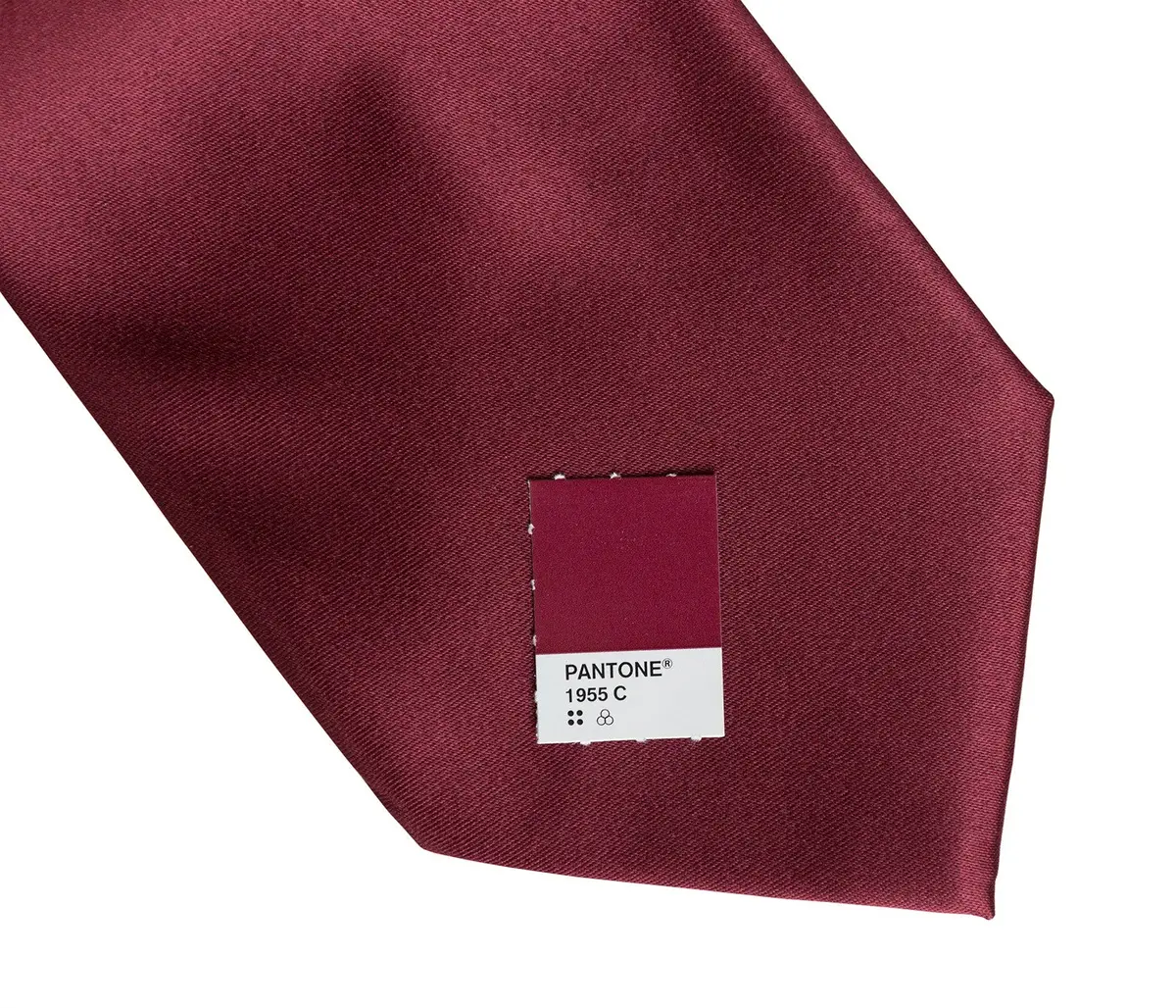 Burgundy Necktie. Solid Color Dark Red Satin Finish Tie, No Print 2