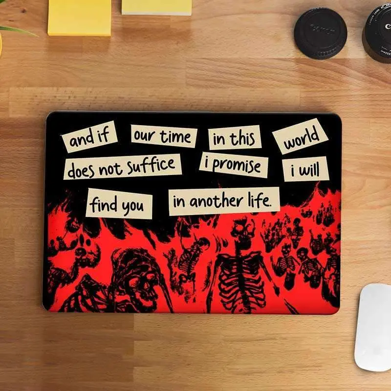 Burning Skeleton Laptop Skin 1