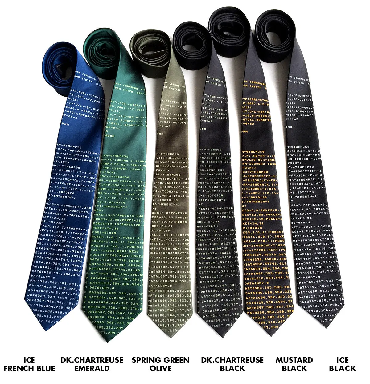 C64 Silk Necktie. Basic Code Commodore Tie. 2