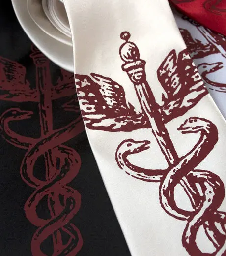 Caduceus Microfiber Necktie 1