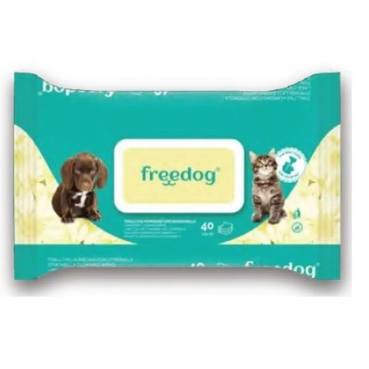 Free Dog - Salviette Detergenti Camomilla - 40 Pz 1