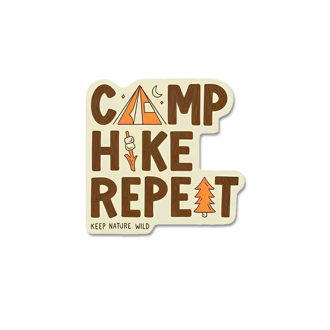 Camp Hike Repeat Sticker 2