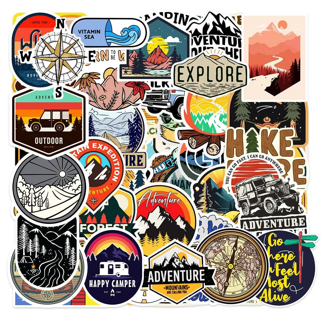 Camping Sticker Packs [50 Sticker] 1