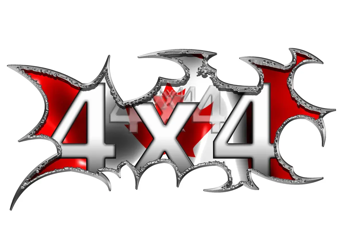 4X4 Canadian Flag Vinyl Decal – Set Of 2 For Cars & Trucks 1