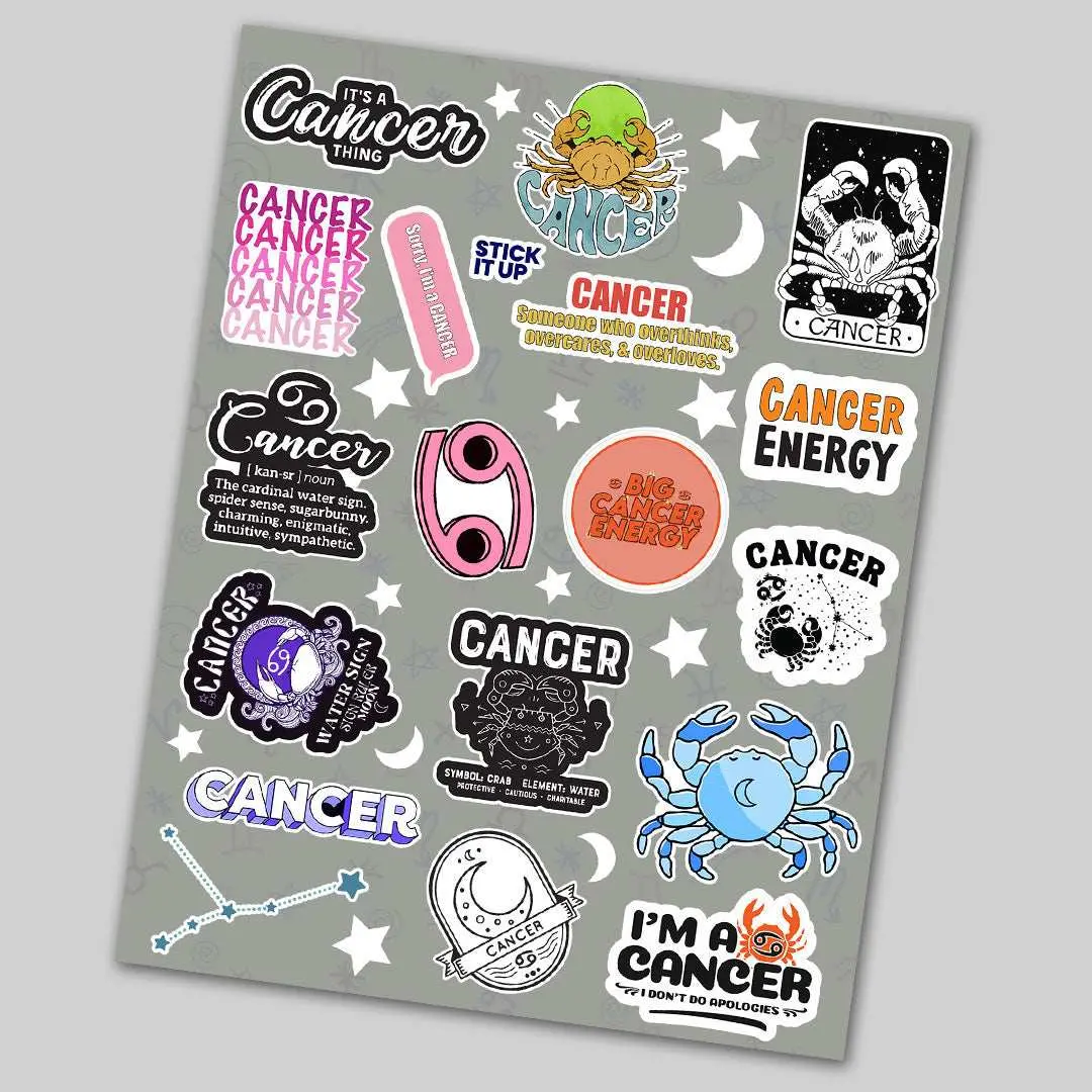 Cancer Mini Stickers Sheet 1