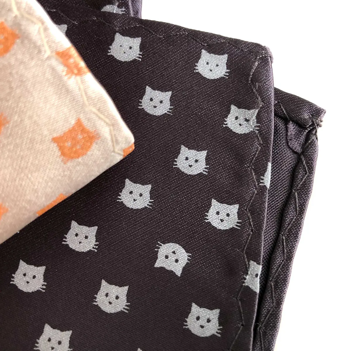 Cat Face Pocket Square, Repeating Cat Dot Print 1