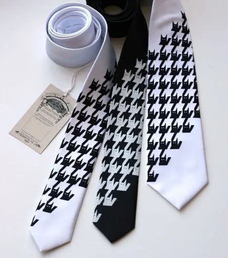 Catstooth Silk Necktie 1