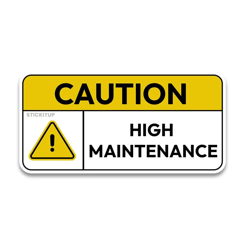 Caution High Bumper Sticker 2