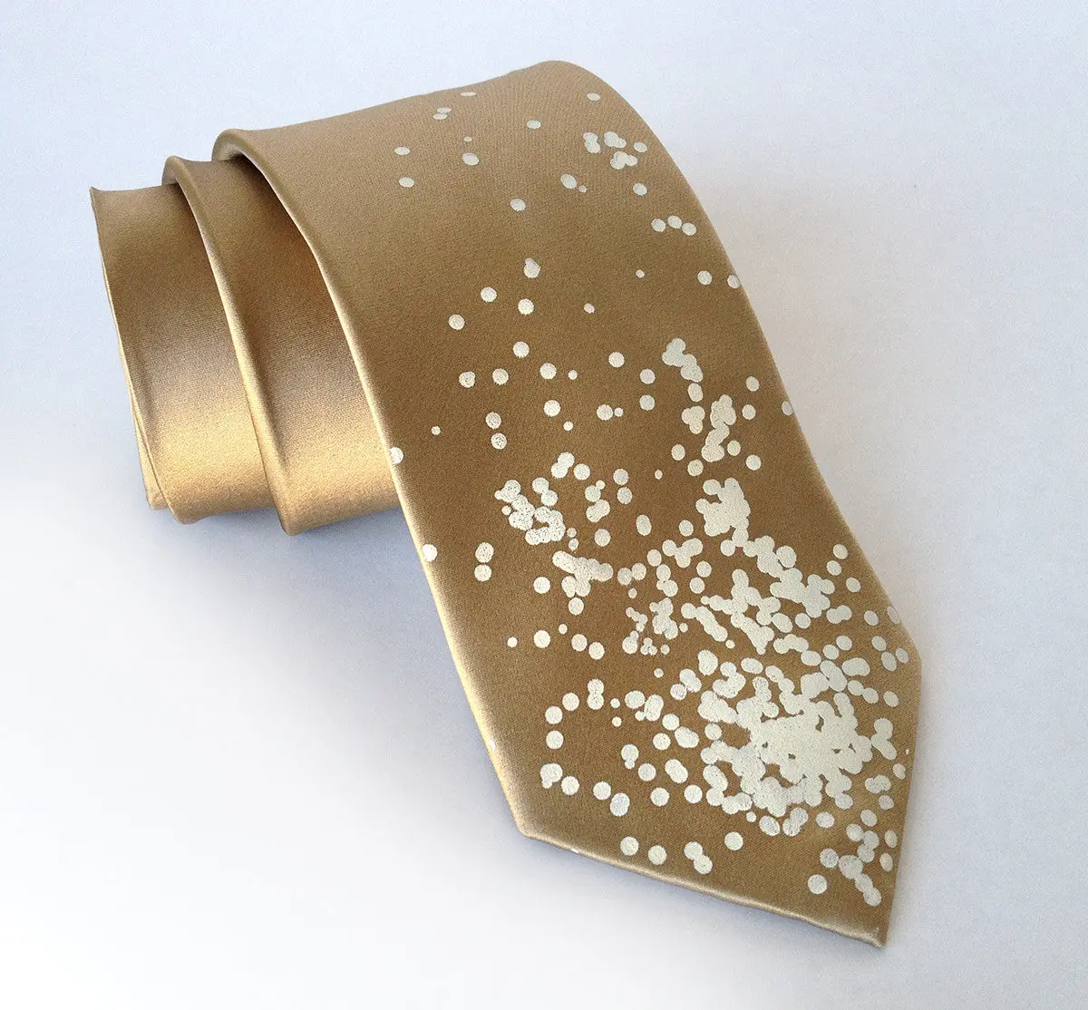 Champagne And Caviar Silk Necktie 1