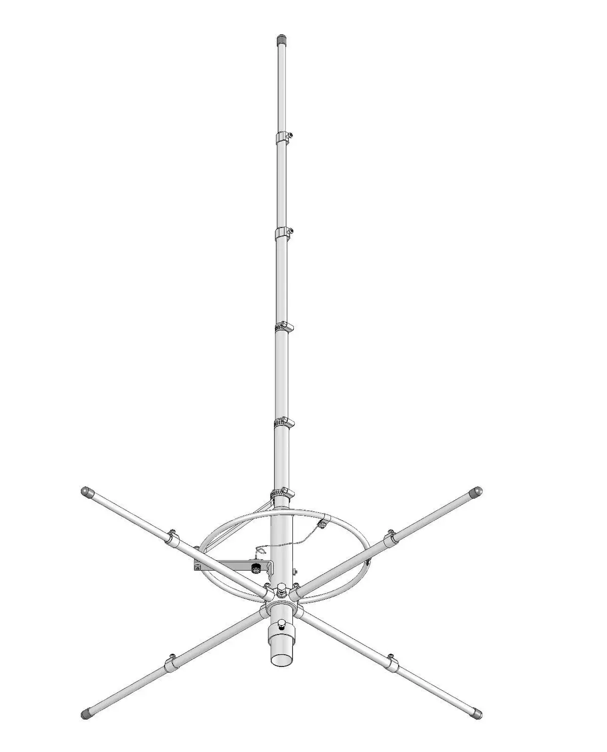 Cb Antenna Base Station - Maco Alpha V58 5/8 Wave 1,200 Watt Ground Plane Antenna 1