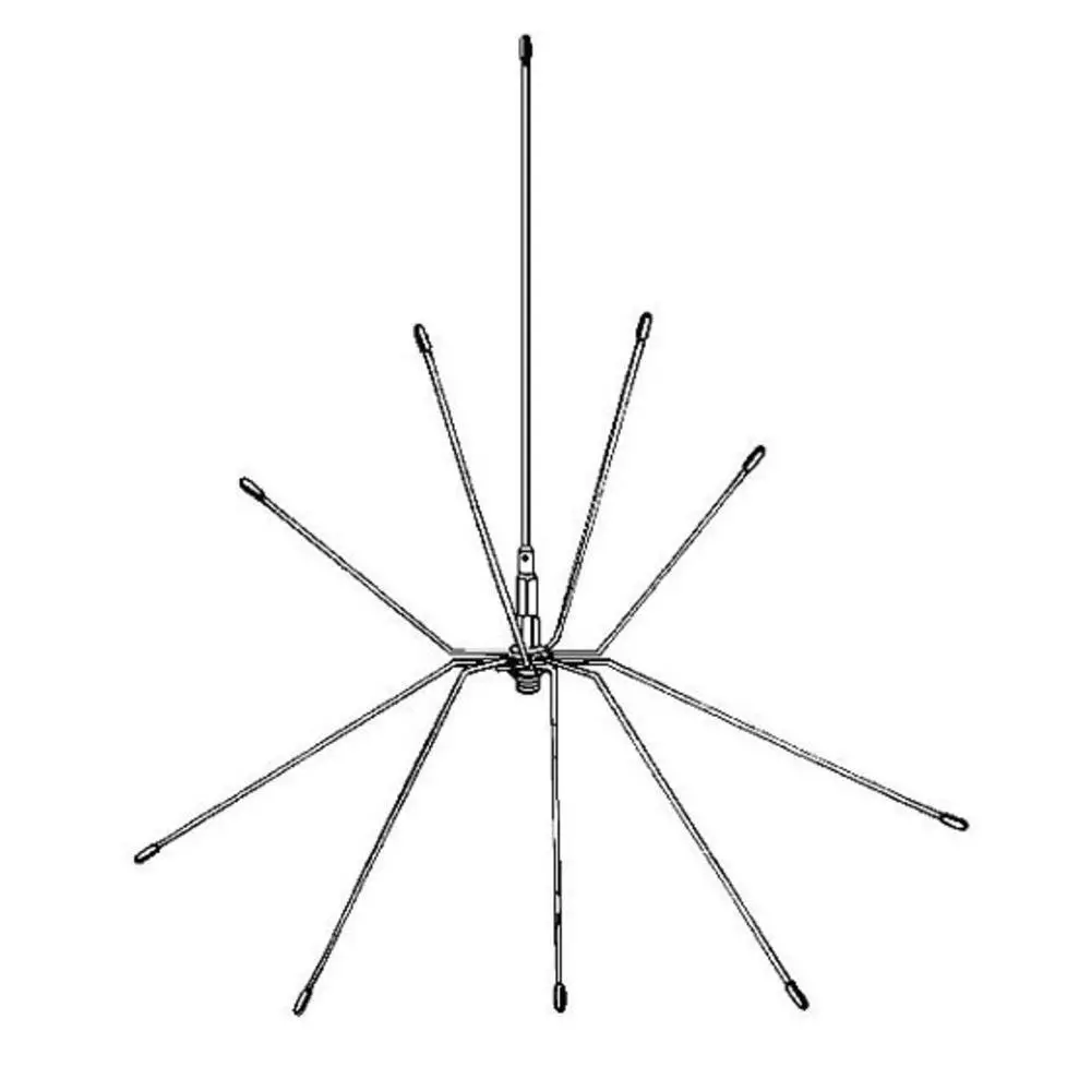 Cb Antenna Base Station - Procomm Sp800/50Bn Spider Police Scanner Home Base Station Antenna W/ 50Ft Coax Cable 1