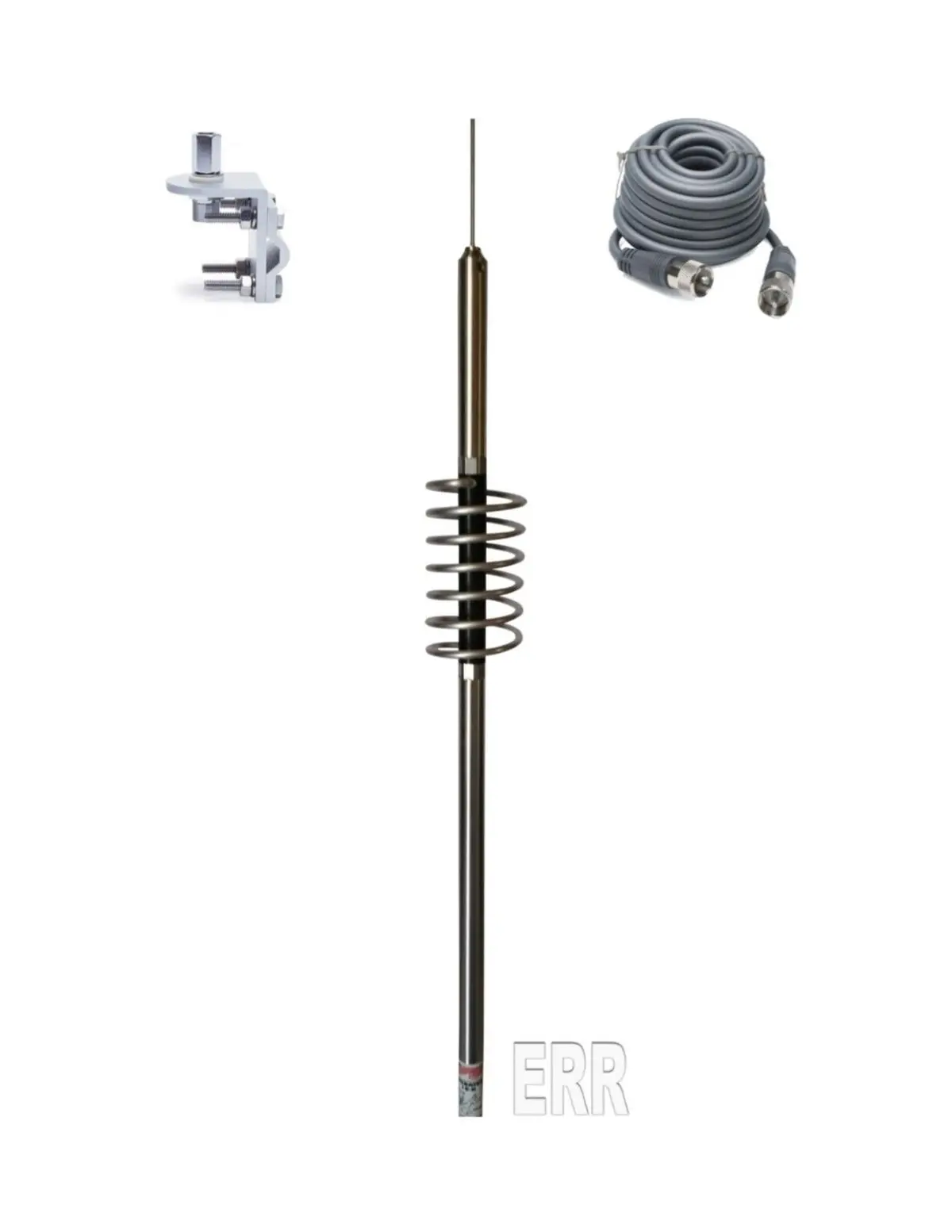 Cb Antenna Kit - Predator K-1-17 Single Antenna Rg8x Coax & Bracket Combo 1