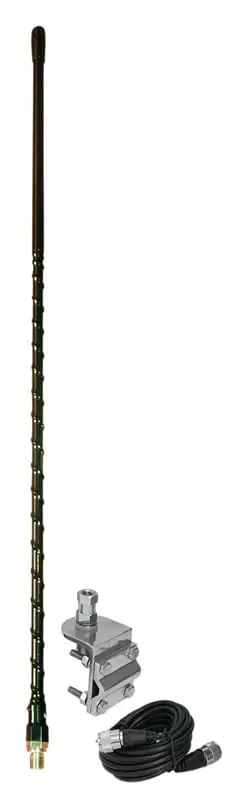 Cb Antenna Kit - Procomm Hss995-4B 4' Fiberglass Antenna Kit W/ 3 Way Mount & 12' Coax 1