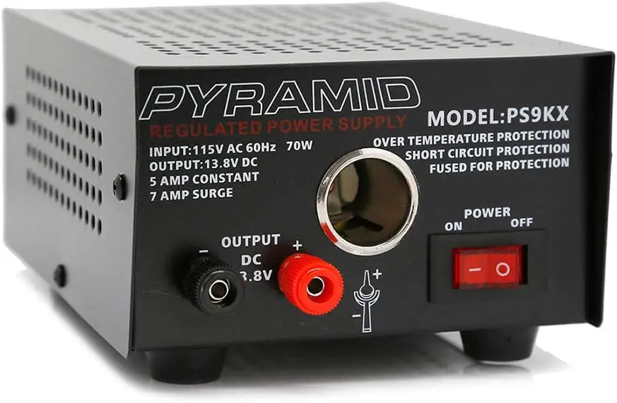 Cb Power Supply - Pyramid Ps9kx 5 Amp Bench Power Supply W/ Car Cigarette Lighter 1