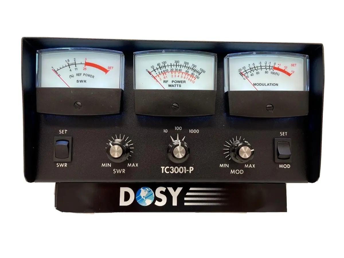 Cb Radio Accessories - Dosy Tc3001p Inline 3 Window Cb Or Ham Radio Swr Power Meter 1