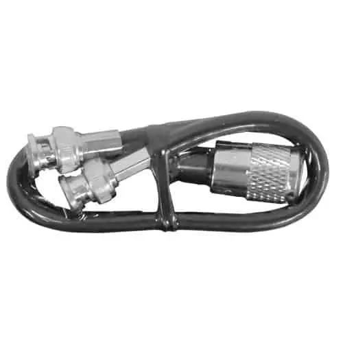 Cb Radio Accessories - Procomm 1Dhbn 12" Coax With Pl259 To Dual Male Bnc Adapter 1