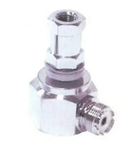 Cb Radio Accessories - Procomm Ra910h Right Angle Adapter With 3/8" X 24 Double Hex Stud 1