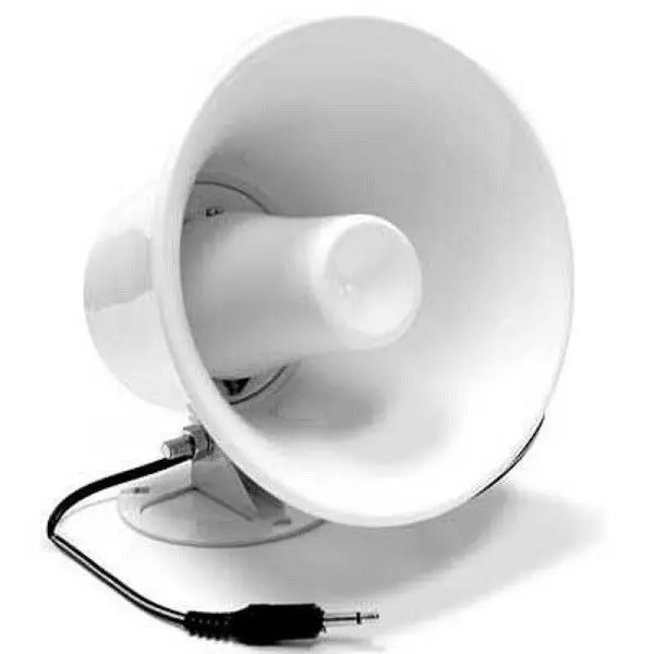 Cb Radio Accessories - White Abs Weather Proof Pa Speaker Horn 1