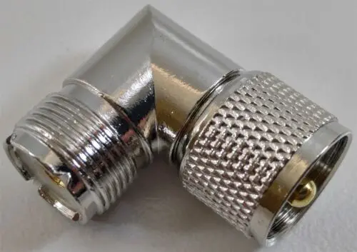 Cb Radio Accessories - Workman Raa Uhf Pl-259 Male Plug To So-239 Female Right Angle 90 Degree Rf Adapter Connector 1