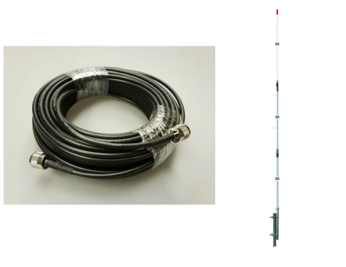 Cb Radio Antenna - Procomm Proton Pt99 Cb Ham Radio Base Antenna [With 100' Lmr 240 Type Coax Cable] 1