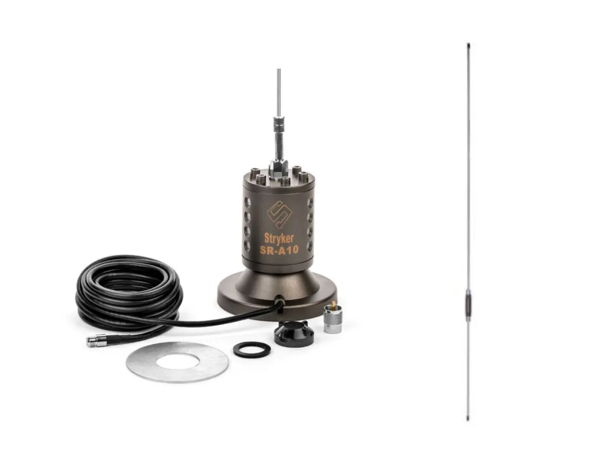 Cb Radio Antenna - Stryker Sr A10mm Magnetic Mount & Wilson 880-900817  36" Short Whip [Combo Kit] 1