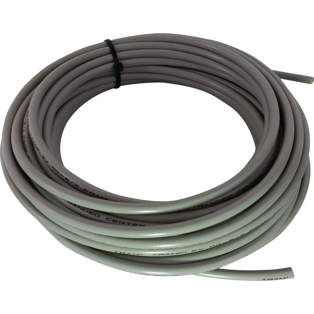 Cb Radio Coax Cable - 50' Tramflex Rg8x Grey Tram Browning Base Coax Cable 1