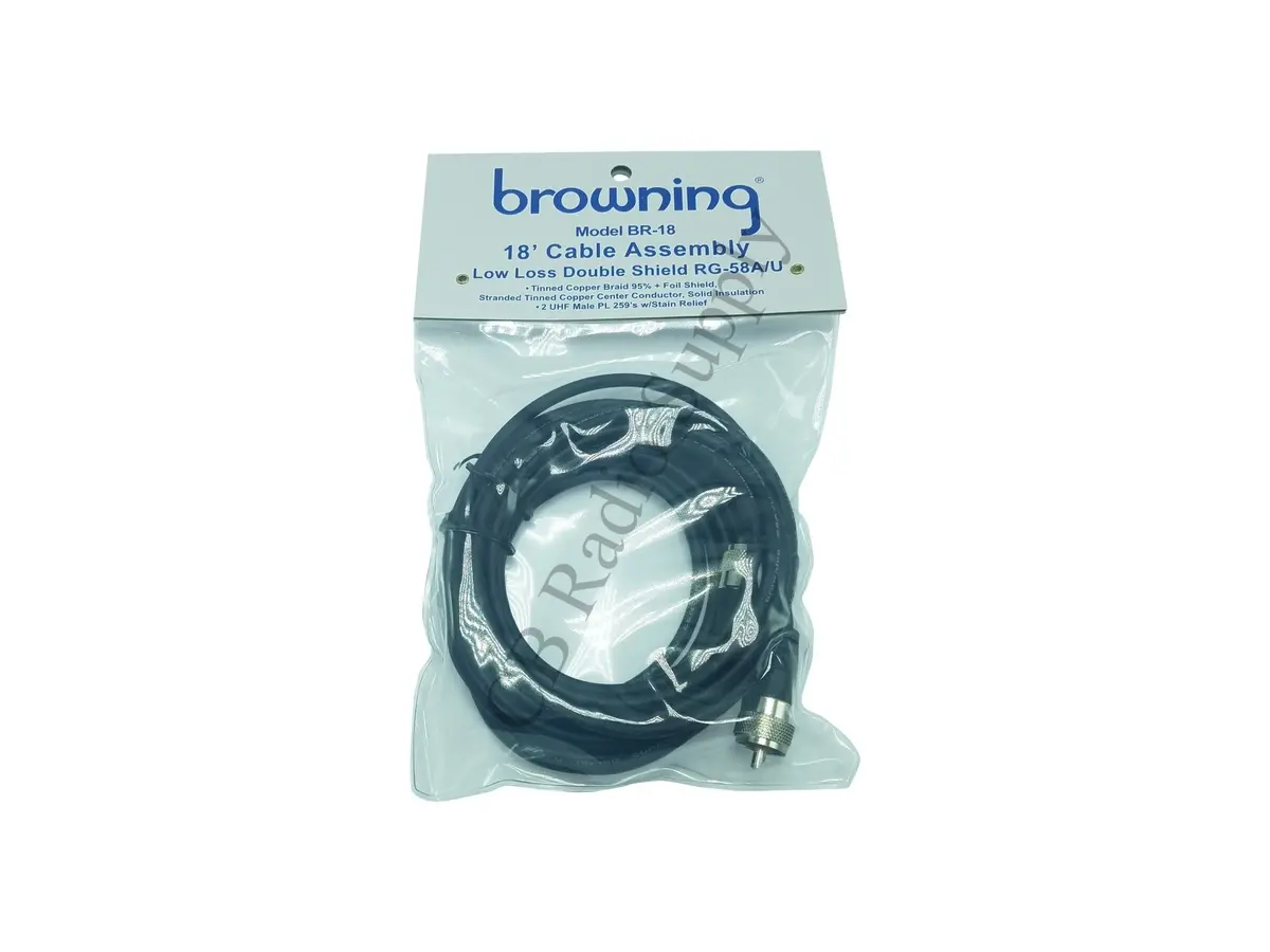 Cb Radio Coax Cable - Browning Br-18 Rg58 Double Shielded 1