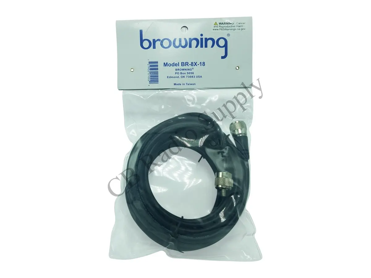 Cb Radio Coax Cable - Browning Br 8X-18 Rg8x (Double Shielded) 1